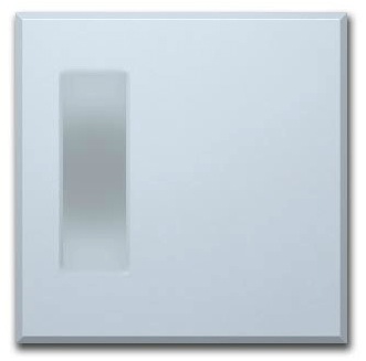 Glass with tapered groove cut into the surface